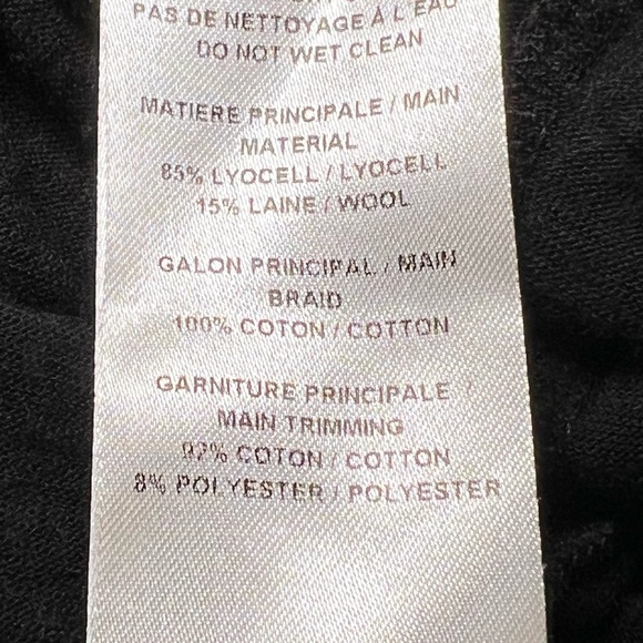 SEE BY CHLOE Women's Black Thin Knit Eyelet Trimmed Short Sleeve Size XL - Picture 12 of 12